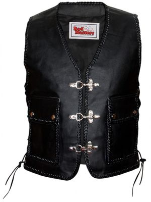 Мото кожен елек с катарами и големи размери №7